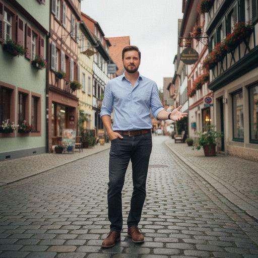 Blick auf eine belebte Straße während eines Straßenfestes